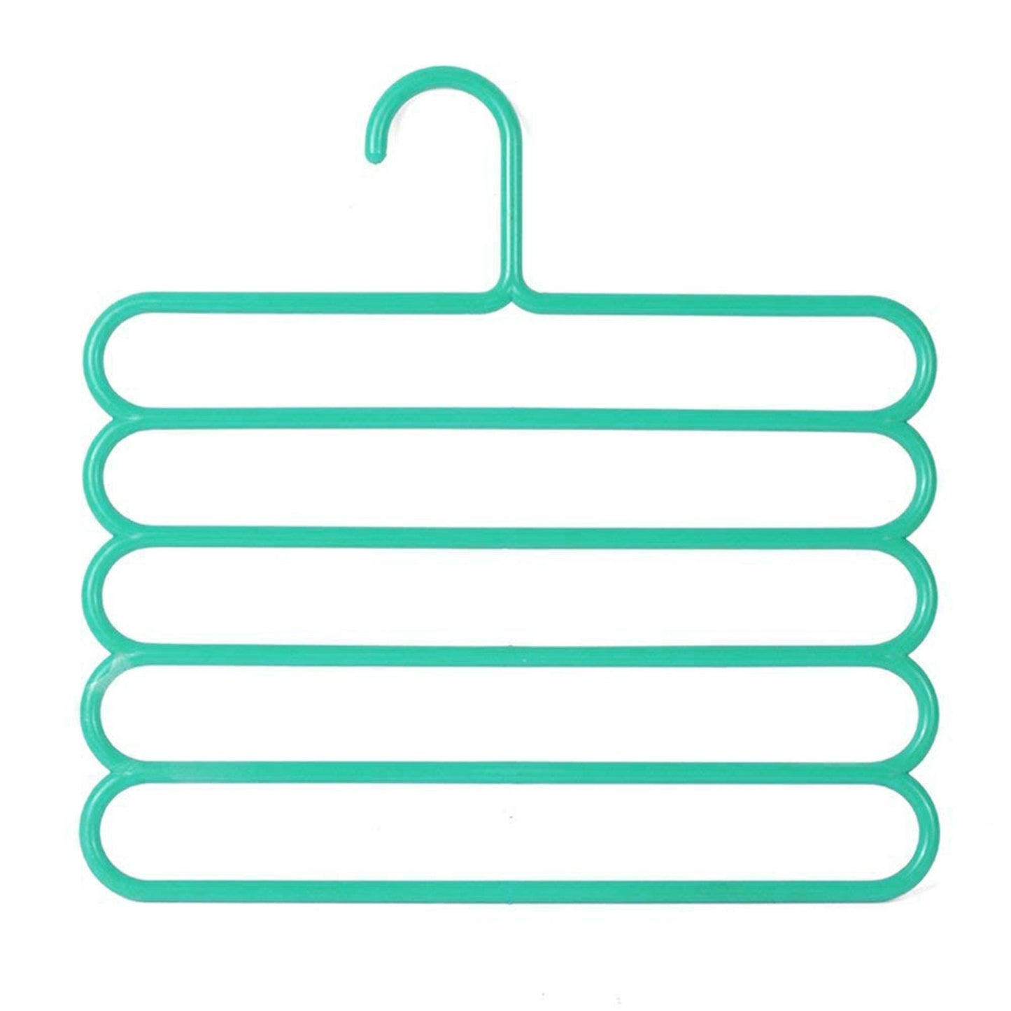 1688 Multipurpose Multi-Layer 5-in-1 Plastic Hanger Clothes Organiser