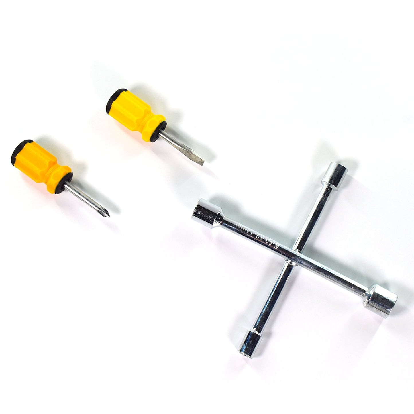 9159 Cross Rim Wrench, Way Car Wheel Screws Wrench Brace Spanner With Mini screwdriver Repair Tools