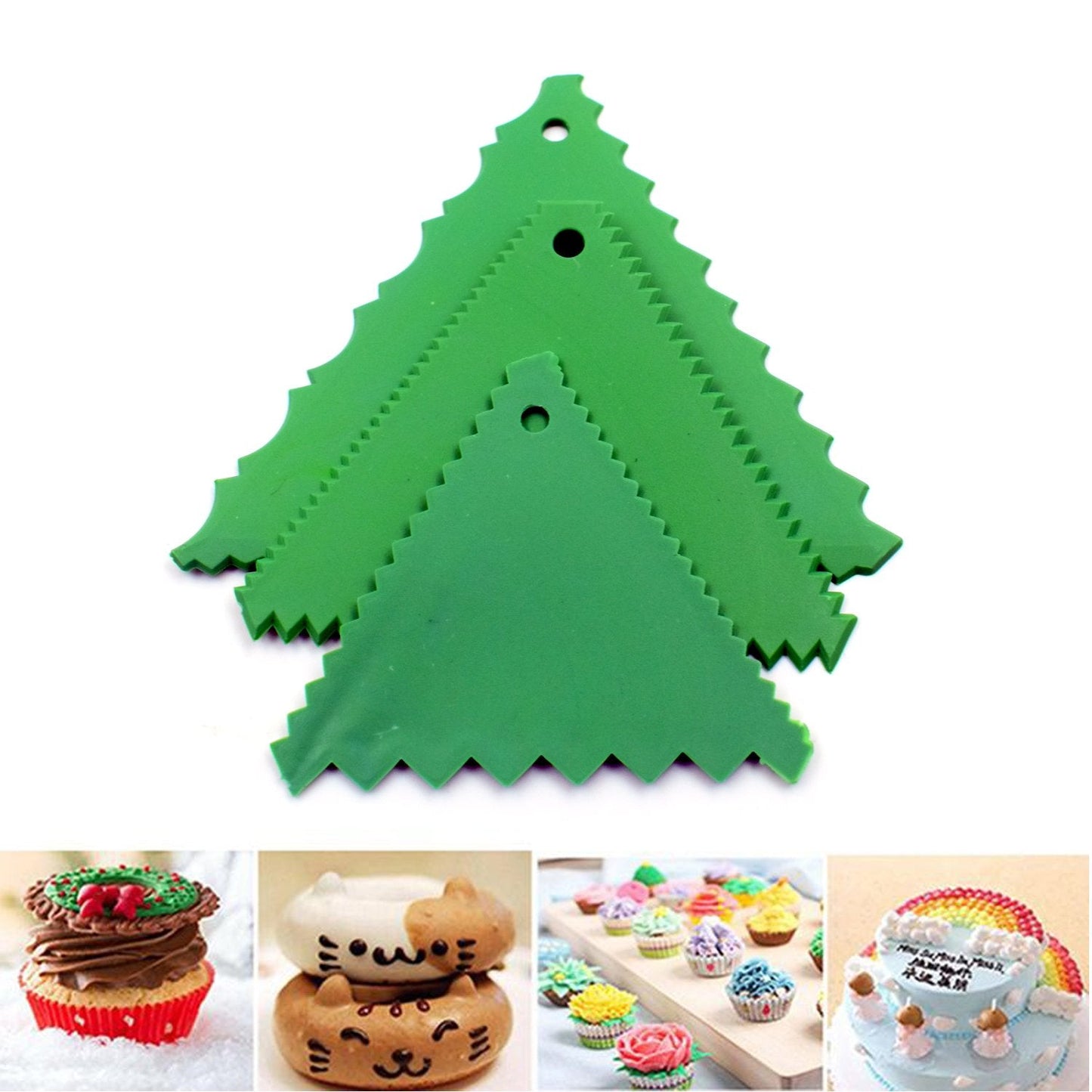 4718 T shape Scraper for Cake with Edge Cake Decorating Tools