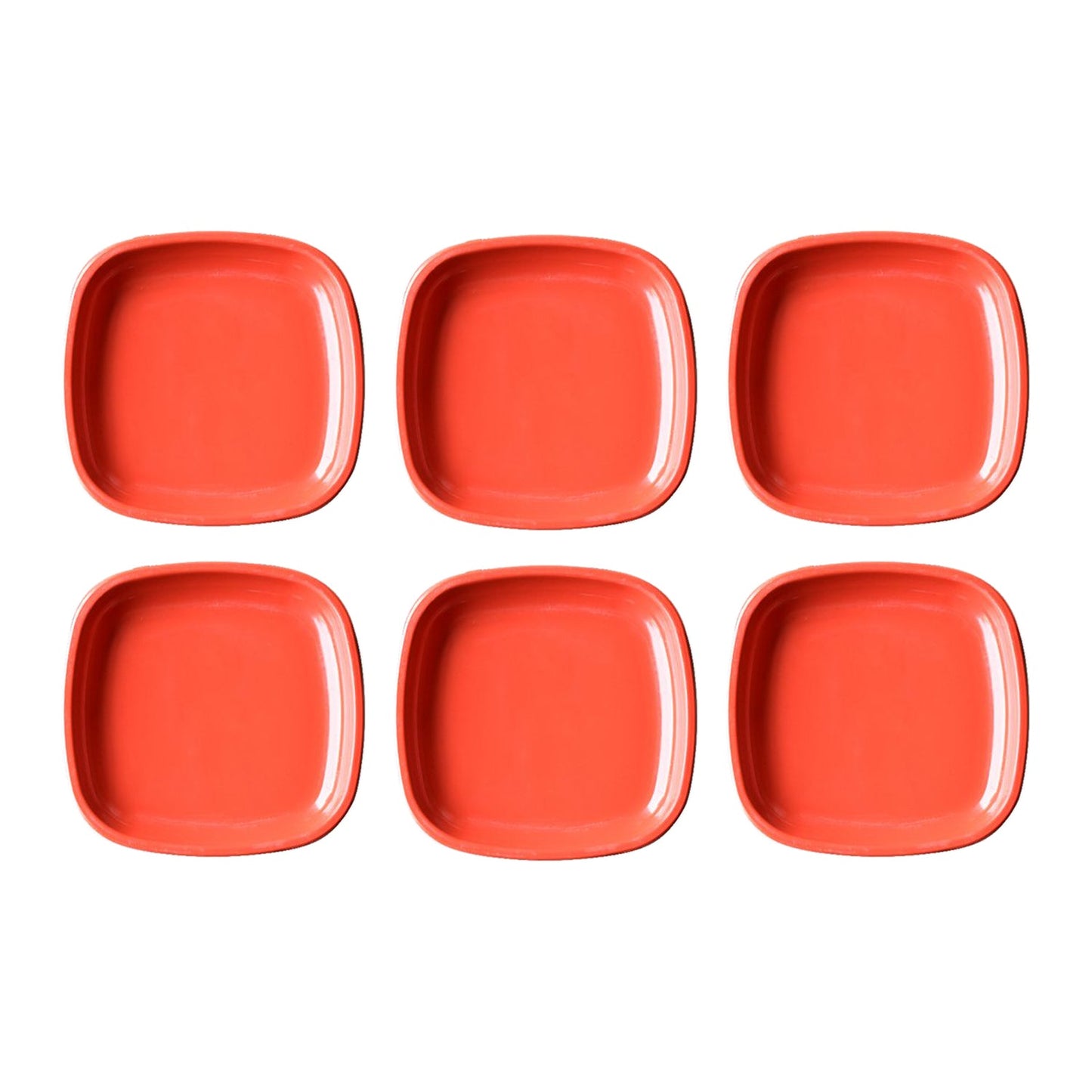 2394 Microwave Safe Quarter Plates Square 6 Pcs,