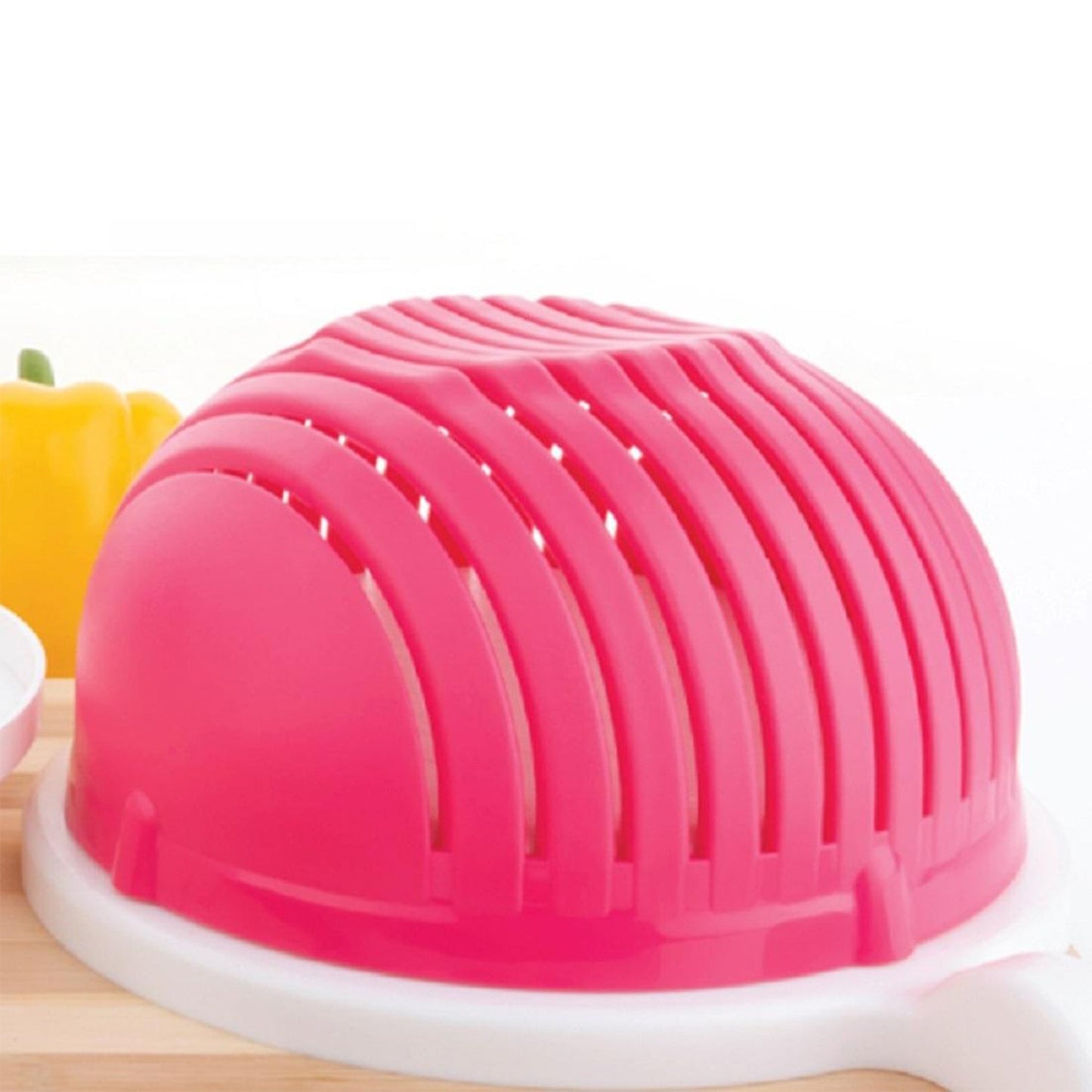 0743 Plastic Wave Shape Easy Salad Maker Chopper Cutter