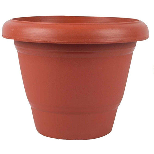 0822 Garden Heavy Plastic Planter Pot/Gamla (Brown, Pack of 1)