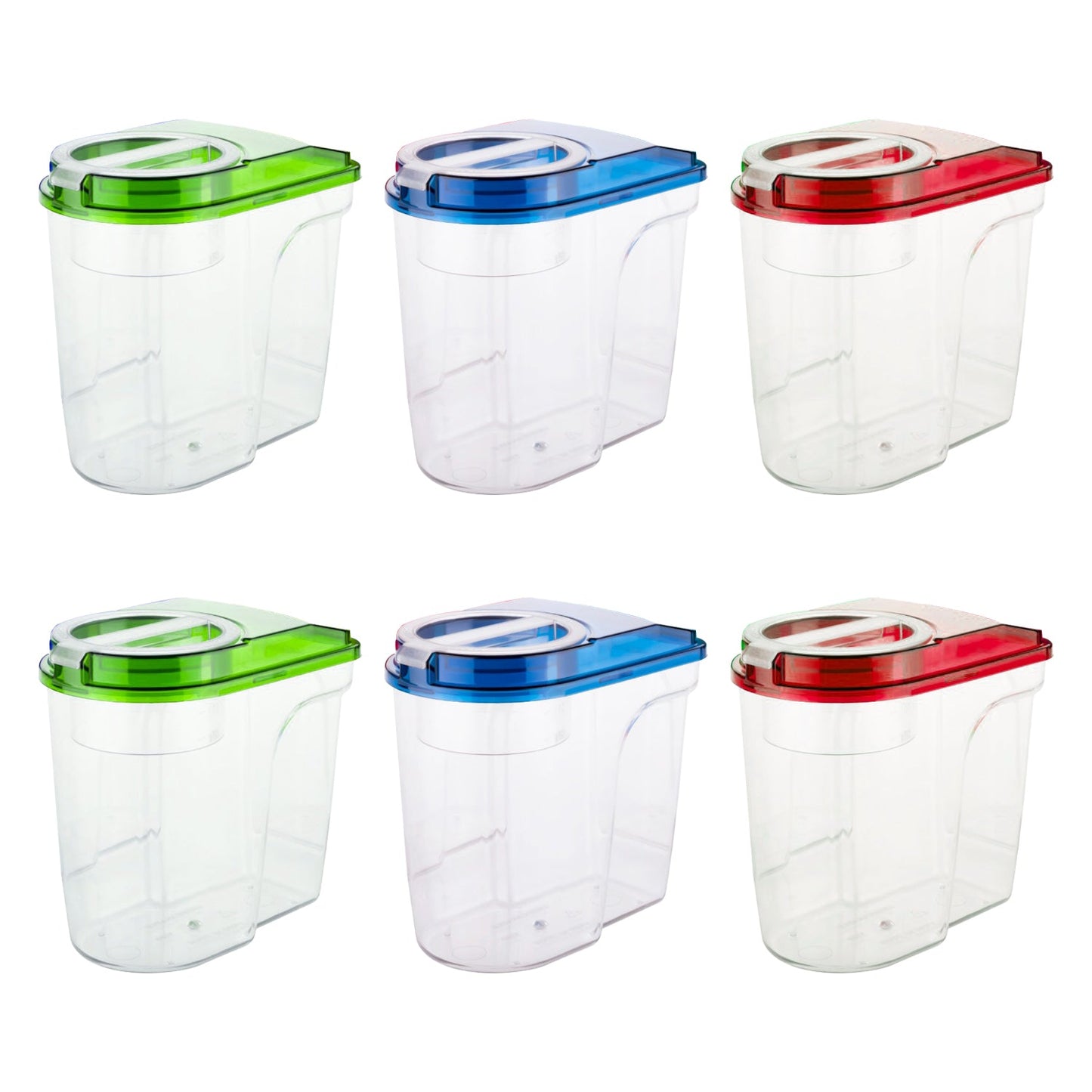 2469 Plastic Storage container Set with Opening Mouth 1500ml (Pack of 6)