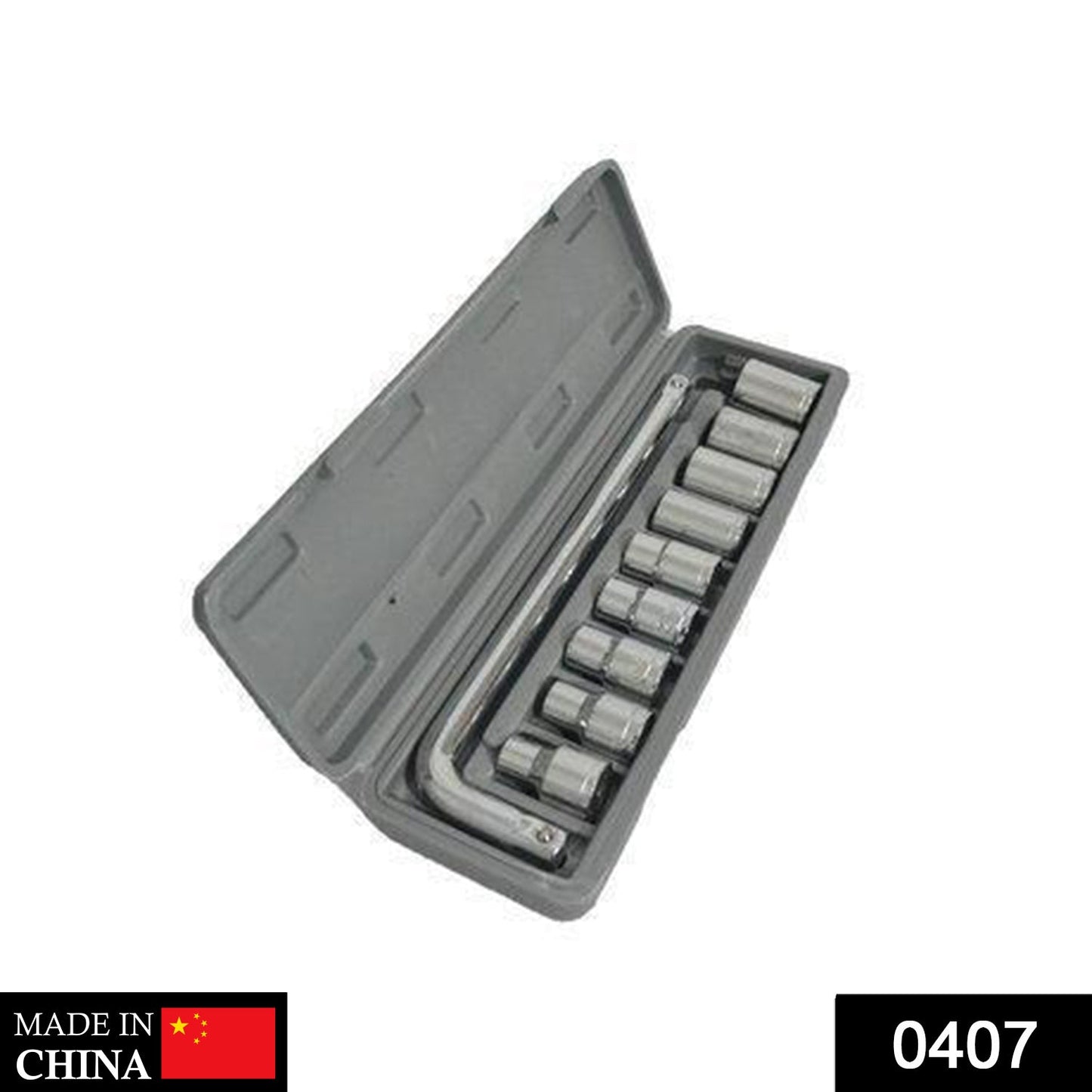 407 -10 pc, 6 pt. 3/8 in. Drive Standard Socket Wrench Set 