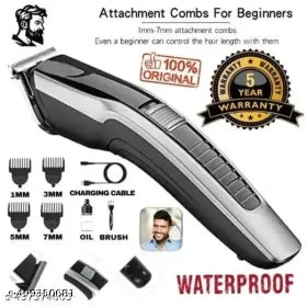 AT 538 TRIMMER FOR MEN 100MIN RUNTIME Trimmer 100 min Runtime 4 Length Settings (Black)