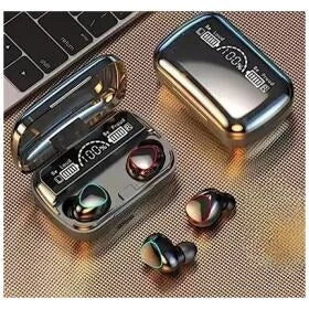 10 /Earbuds/ipod/buds /5.1 Earbuds with 280H Playtime, Headphones with Power Bank Bluetooth Headset (Black, True Wireless)