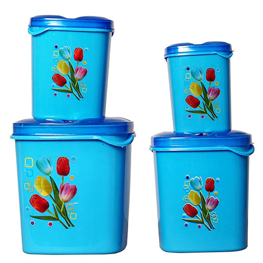 2239 Container Set For Kitchen Storage Airtight & Food Grade Plastic (Pack of 4) (3000ml,1500ml,1000ml,500ml) 
