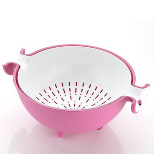 0728 Multifunctional Washing Fruits & Vegetables Basket Strainer and Detachable Drain Basket Bowl 