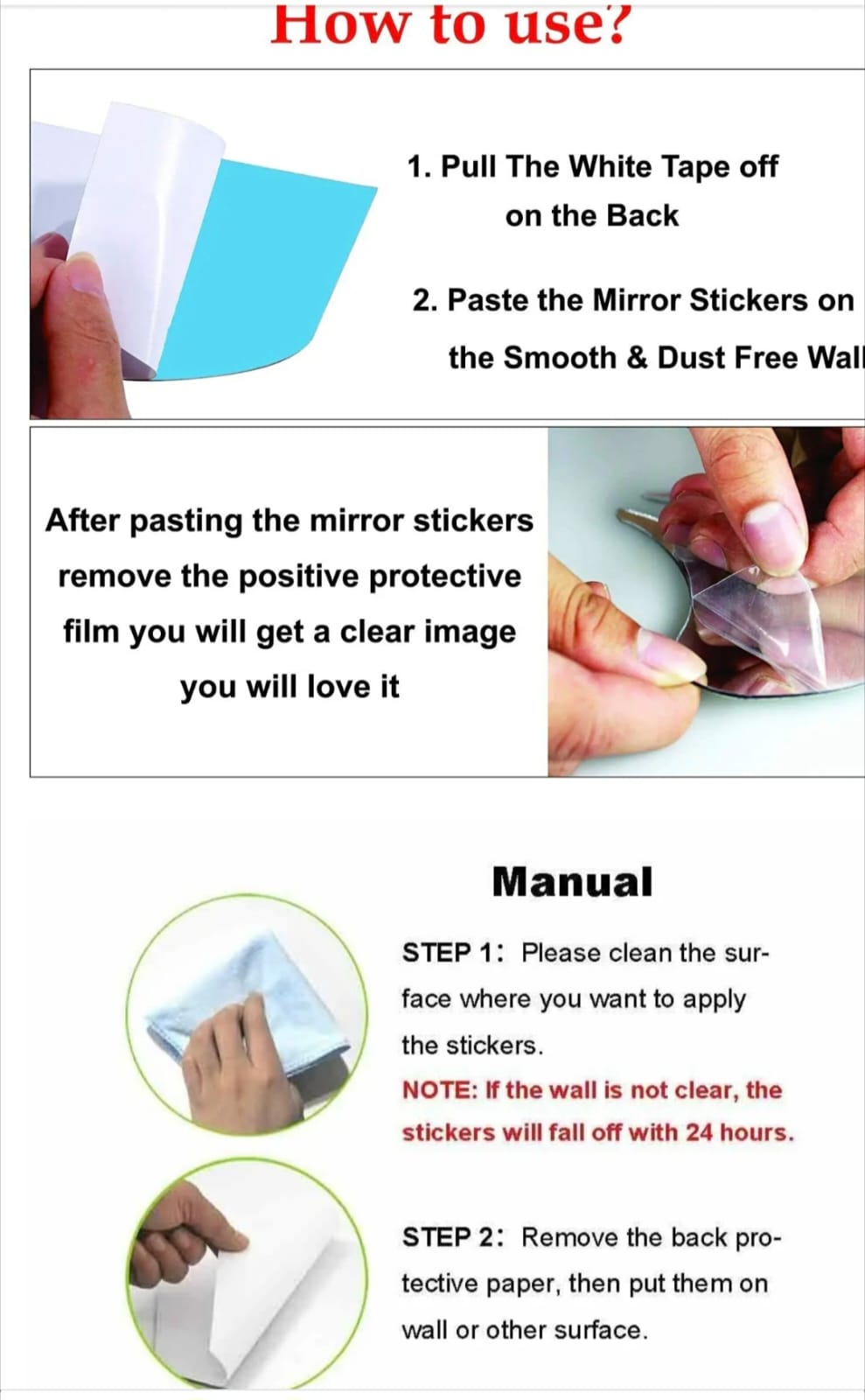 FREE SHIPING 3D Mirror Self-Adhesive Transform Your Walls: Shatterproof 3D Mirror Tiles with Style(PACK OF 2 PIECE )100% Safe delivery