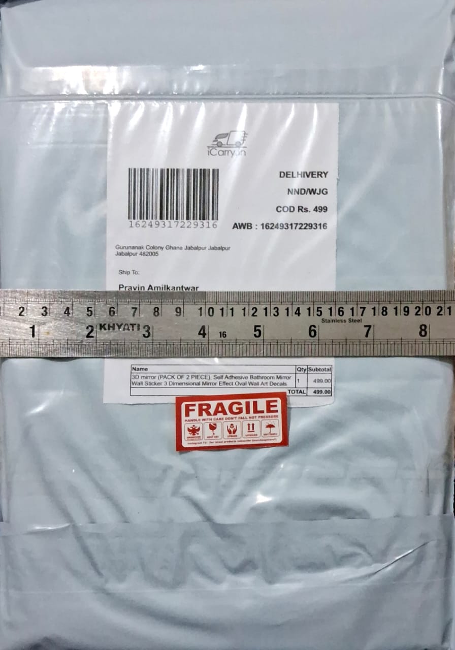 FREE SHIPING 3D Mirror Self-Adhesive Transform Your Walls: Shatterproof 3D Mirror Tiles with Style(PACK OF 2 PIECE )100% Safe delivery