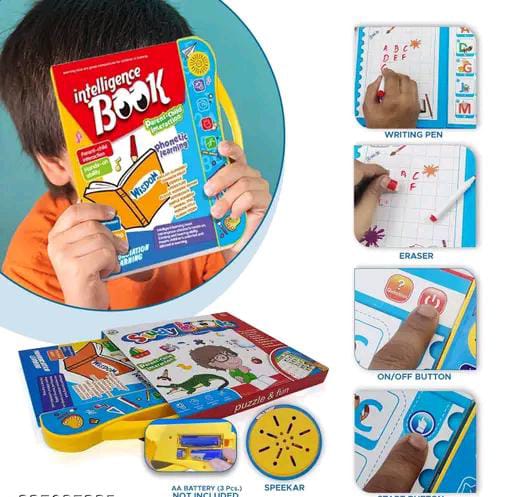 Intelligent Learning Study Book with Number, Letters, Animals, Relationships, Poems, Instruments Learning Toys for kids(Remove mobile from your kids hand)100% original
