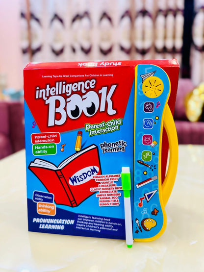 Intelligent Learning Study Book with Number, Letters, Animals, Relationships, Poems, Instruments Learning Toys for kids(Remove mobile from your kids hand)100% original