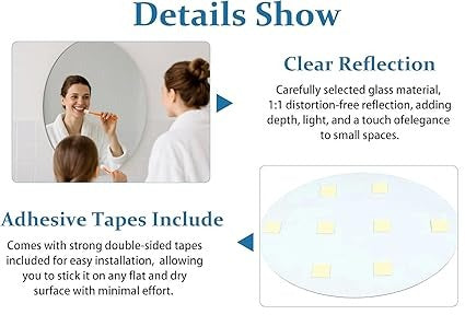 BUY 1 GET 1 FREE ⚡“Elegant Wall Sticker Mirror SELF adhesive for Stylish Home Decor” new (pack of 2) 💪100% SAFE DELIVERY