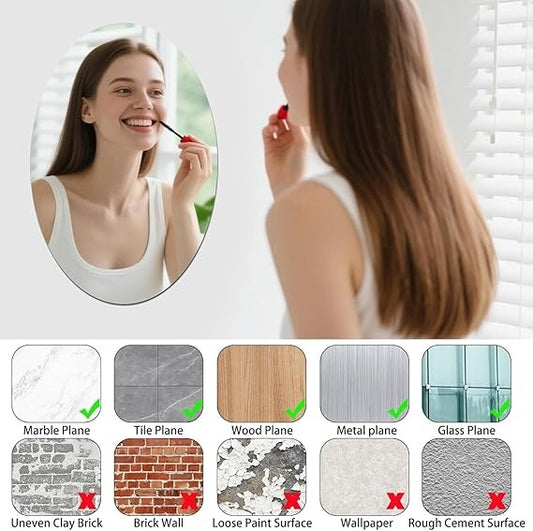 BUY 1 GET 1 FREE ⚡“Elegant Wall Sticker Mirror SELF adhesive for Stylish Home Decor” new (pack of 2) 💪100% SAFE DELIVERY